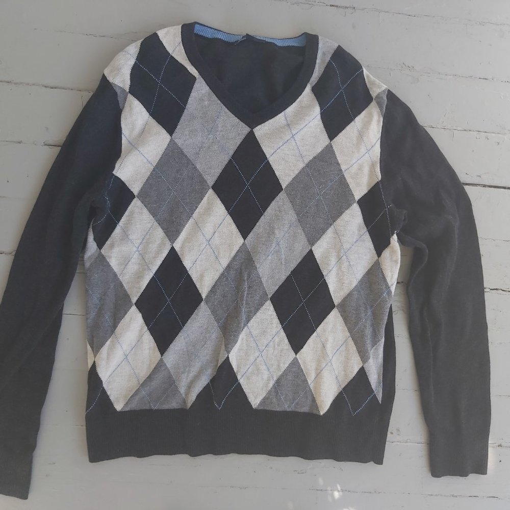 Men's S Knit Black/Grey Longsleeve Crosstitch pattern